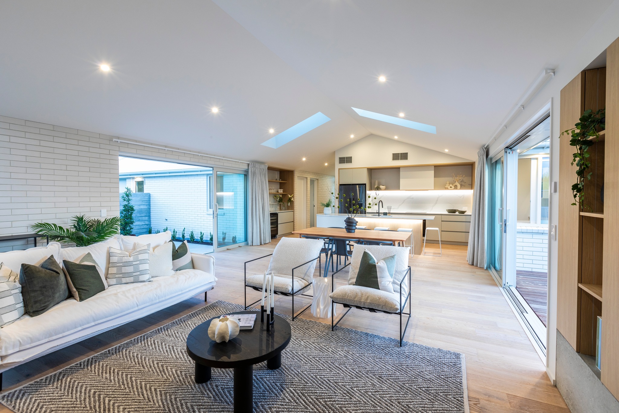 Couple relaxed in new home